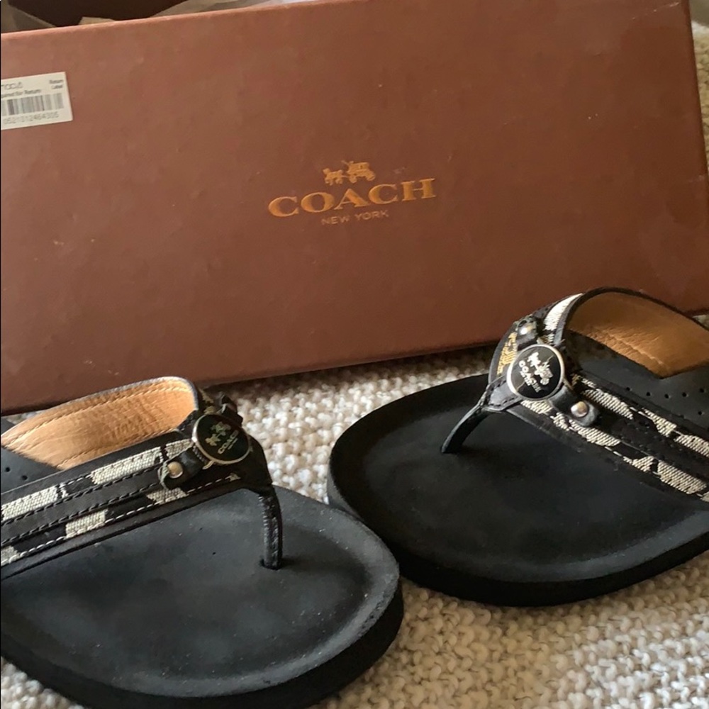 Coach flip flops